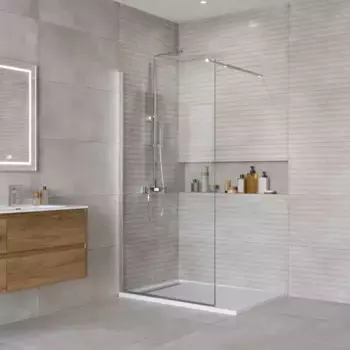 Душевая перегородка BelBagno Luce KRAFT-L-1-120-C-Cr 120 см, профиль хром, стекло прозрачное