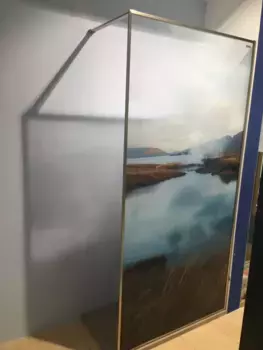 Душевая перегородка Radaway Modo F Brushed Nickel II 100 10409104-91-01-Lake профиль никель матовый, стекло фотопечать