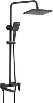 Душевая система Belz B24613-7 280x190 мм, со смесителем, черный матовый