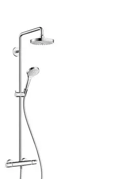 Душевая система EcoSmart 9 л/мин Hansgrohe Croma Select S 180 2jet Showerpipe 27254400