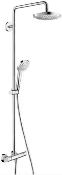 Душевая система поворотная с термостатом Hansgrohe Croma Select E 180 2jet Showerpipe 27256400