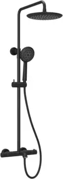 Душевая система Sancos Game SC3001MB 241 мм, с термостатом, черный матовый