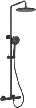 Душевая система Sancos Game SC3002MB 241 мм, с термостатом, черный матовый