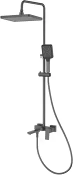 Душевая система Splenka S01.24.09 320x210 мм, со смесителем, графит матовый