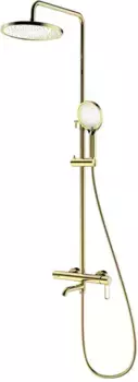 Душевая система Splenka S03.24.23 250 мм, со смесителем, золотой