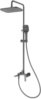 Душевая система Splenka S06.24.09 320x210 мм, со смесителем, графит матовый