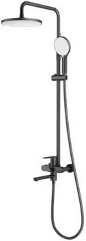 Душевая система Splenka S222.24.09 250 мм, со смесителем, графит матовый