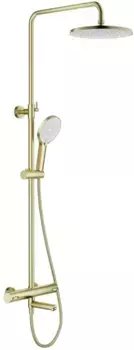 Душевая система Splenka S223.26.03 250 мм, с термостатом, золотой матовый