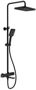 Душевая система Splenka S224.26.06 320x210 мм, с термостатом, черный матовый