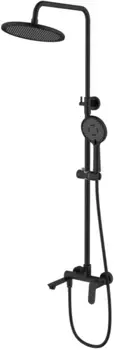 Душевая система Splenka S41.24.06 250 мм, со смесителем, черный матовый