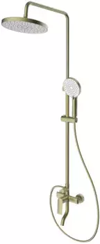 Душевая система Splenka S50.24.03 250 мм, со смесителем, золотой матовый