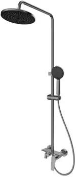 Душевая система Splenka S53.24.09 220 мм, со смесителем, графит матовый