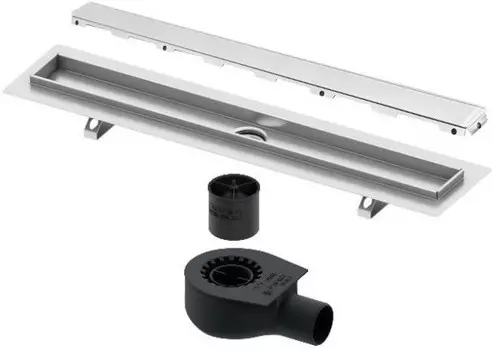 Душевой канал 1143 мм белый Tece TECEdrainline glass 601200 + 650000 + 660016 + 601291