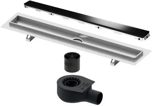 Душевой канал 1443 мм черный Tece TECEdrainline glass 601500 + 650000 + 660016 + 601592