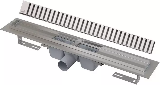 Душевой канал 294 мм глянцевый хром AlcaPlast APZ1 Line APZ1-300 + LINE-300L