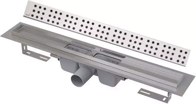 Душевои канал 294 мм глянцевый хром AlcaPlast APZ1 Cube APZ1-300 + CUBE-300L