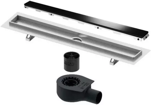 Душевой канал 843 мм черный Tece TECEdrainline glass 600900 + 650000 + 660016 + 600992