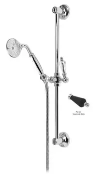 Душевой гарнитур хром, ручка Swarovski Nero Cezares Vintage VINTAGE-SD-01-Sw-N