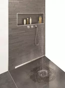 Душевой канал 1000 мм матовый хром Berges Wall 090057