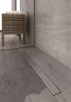 Душевой канал (лоток) Berges C1 Norma 090035 40 см, с решеткой, 2 в 1 под плитку, матовый хром