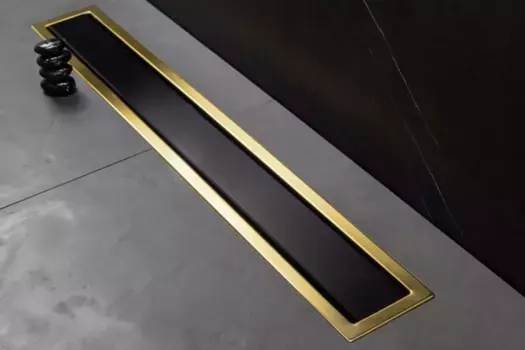 Душевой канал 550 мм Pestan Confluo Premium Black Glass Gold Line 13100115