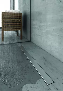 Душевой канал (лоток) Berges C1 Norma 090138 70 см, с решеткой, 2 в 1 под плитку, матовый хром