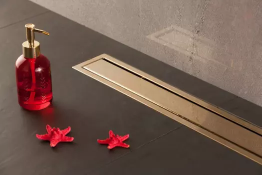 Душевой канал 850 мм 2 в 1 с основой под плитку Pestan Confluo Premium Gold Line 13100055