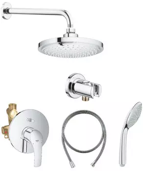 Душевой комплект 180 мм Grohe Eurosmart New 124440