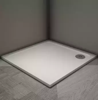 Душевой поддон из литьевого мрамора 80x80 см Veconi Tezeo Stone TZ08-80K-01-19C3