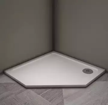 Душевой поддон из литьевого мрамора 90x90 см Veconi Tezeo Stone TZ12-90T-01-19C3