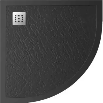Душевой поддон из литьевого мрамора 90x90 см BelBagno TRAY-MR-UNO-R-90-550-35-NERO-CR