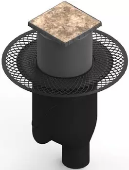 Душевой трап 148x148/50 мм под плитку Berges Platz Keramik 093062