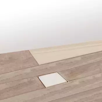 Душевой трап 94x94/50 мм золотой/белый глянец Pestan Confluo Standard Dry White Glass Gold 1 13000175