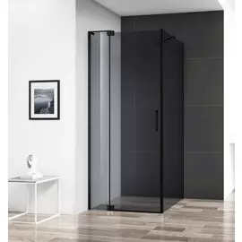 Душевой уголок 100-110x89,5 см Cezares SLIDER-AH-1-90-100/110-GRIGIO-NERO графитовое