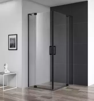 Душевой уголок 100-110x100-110 см Cezares SLIDER-A-2-100/110-C-NERO прозрачное
