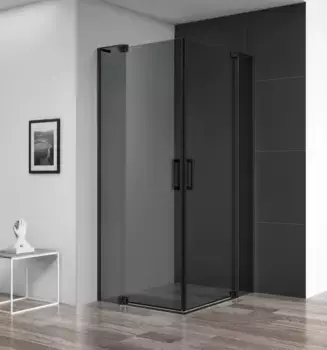 Душевой уголок 100-110x70-80 см Cezares SLIDER-AH-2-70/80-100/110-GRIGIO-NERO графитовое
