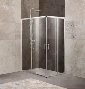 Душевой уголок 100-115x75-90 см BelBagno UNIQUE-AH-2-100/115-75/90-C-Cr прозрачное