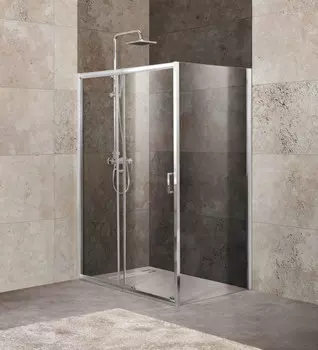 Душевой уголок 100-115x90 см BelBagno UNIQUE-AH-1-100/115-90-C-Cr прозрачное