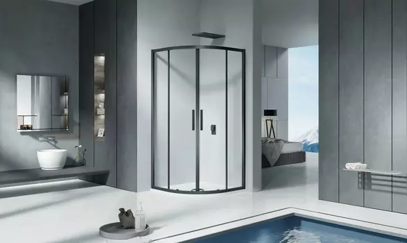 Душевой уголок 100х100 см Good Door Cofe R-100-C-B прозрачное