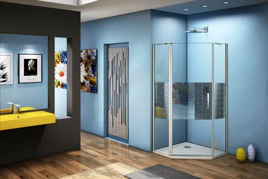 Душевой уголок 100х100 см Good Door Fantasy PNT-100-F-CH прозрачный с рисунком