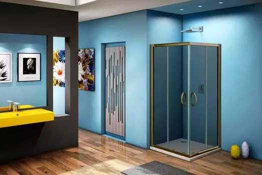 Душевой уголок 100х100 см Good Door Jazz CR-100-B-BR тонированное