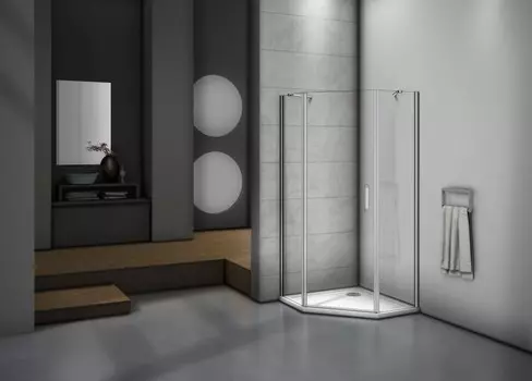 Душевой уголок 100х100 см Good Door Mokka PNT-100-C-WE прозрачное