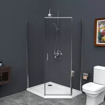 Душевой уголок 100x80 см BelBagno Uno UNO-195-PH-1-100/80-C-Cr прозрачное