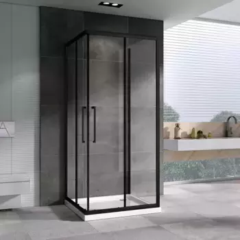 Душевой уголок 100x100 см Abber Schwarzer Diamant AG02100BH-S100B прозрачное