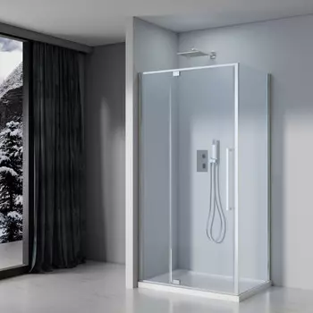 Душевой уголок 100x100 см Black & White Stellar Wind S812 CC 8121000C прозрачное