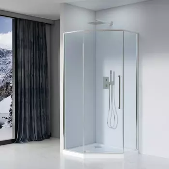 Душевой уголок 100x100 см Black & White Stellar Wind S815 CC 8151000CC прозрачное