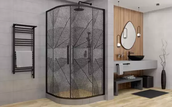 Душевой уголок 100x100 см Deto HB100 прозрачное с рисунком