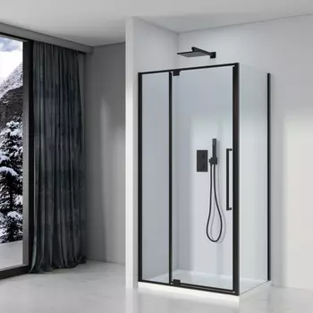 Душевой уголок 100x80 см Black & White Stellar Wind S818 BC 8181000 прозрачное