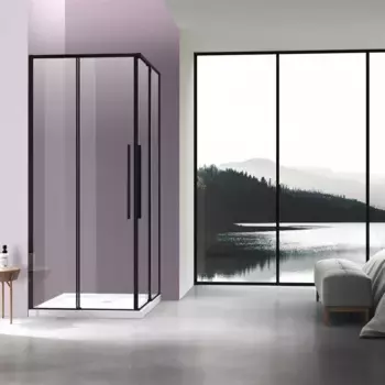 Душевой уголок 100x80 см Vincea Slim-N VSS-4SN8010CLB прозрачное