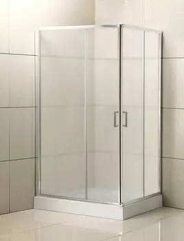 Душевой уголок 100x90 см BelBagno Uno UNO-195-AH-2-100/90-P-Cr текстурное стекло
